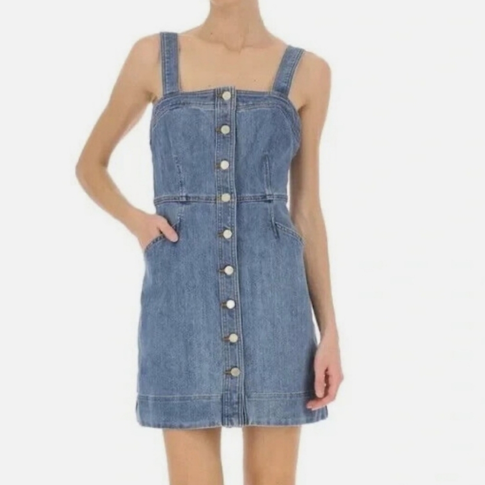 Michael Kors Button Down Denim Tank Dress. Size 10